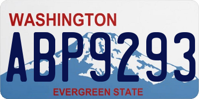 WA license plate ABP9293