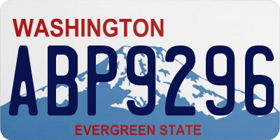 WA license plate ABP9296