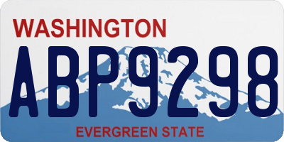 WA license plate ABP9298
