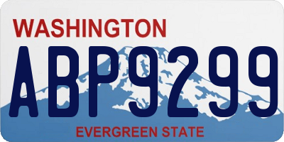 WA license plate ABP9299