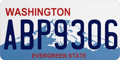 WA license plate ABP9306