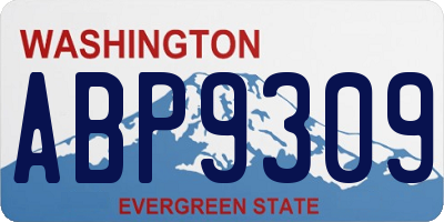 WA license plate ABP9309