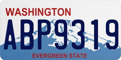 WA license plate ABP9319