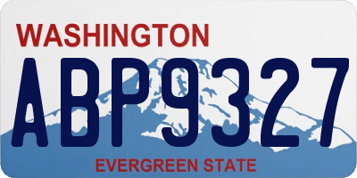WA license plate ABP9327