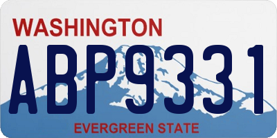 WA license plate ABP9331