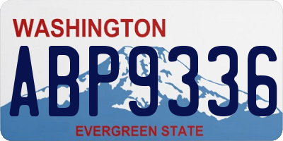 WA license plate ABP9336