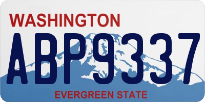 WA license plate ABP9337