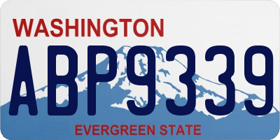WA license plate ABP9339