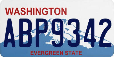 WA license plate ABP9342