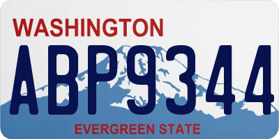 WA license plate ABP9344