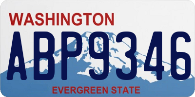 WA license plate ABP9346
