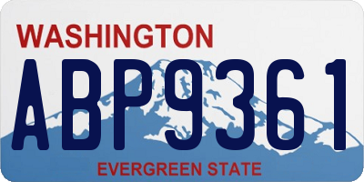 WA license plate ABP9361