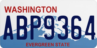 WA license plate ABP9364