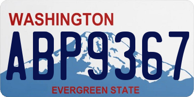 WA license plate ABP9367
