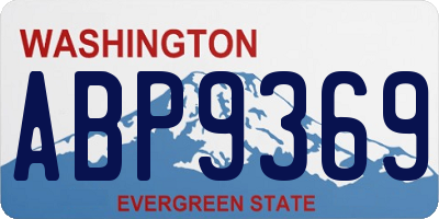 WA license plate ABP9369