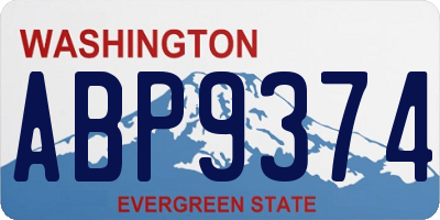 WA license plate ABP9374
