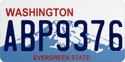WA license plate ABP9376