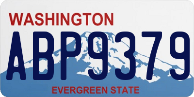 WA license plate ABP9379