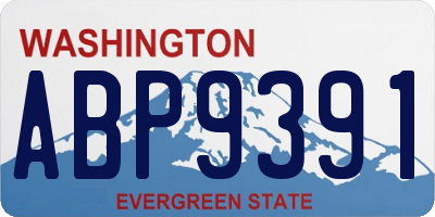 WA license plate ABP9391