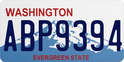 WA license plate ABP9394