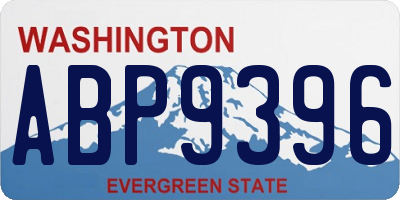 WA license plate ABP9396