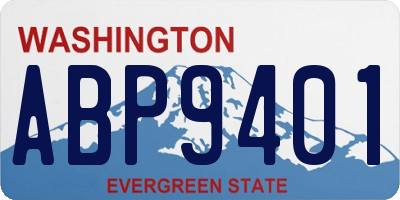 WA license plate ABP9401