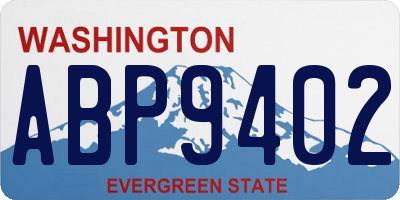 WA license plate ABP9402