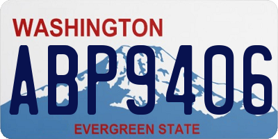 WA license plate ABP9406