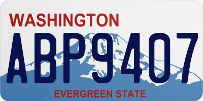 WA license plate ABP9407
