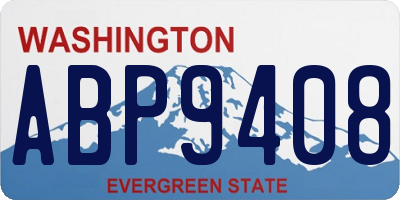 WA license plate ABP9408