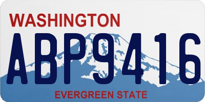WA license plate ABP9416