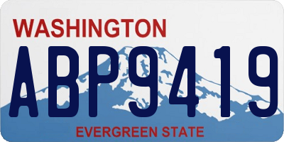 WA license plate ABP9419