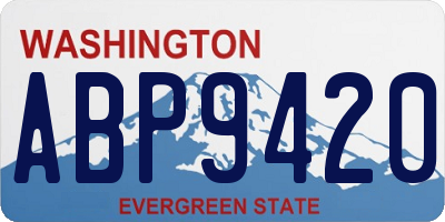 WA license plate ABP9420