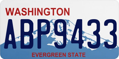WA license plate ABP9433