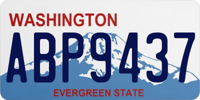 WA license plate ABP9437