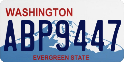 WA license plate ABP9447
