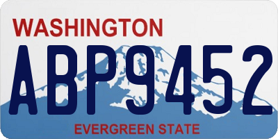 WA license plate ABP9452