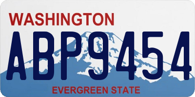 WA license plate ABP9454
