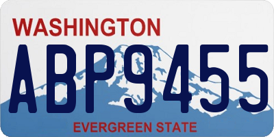 WA license plate ABP9455