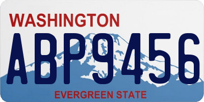 WA license plate ABP9456