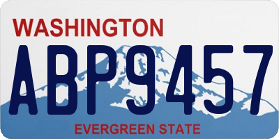 WA license plate ABP9457