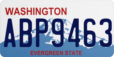 WA license plate ABP9463