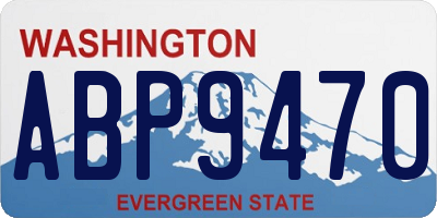 WA license plate ABP9470