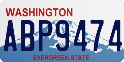WA license plate ABP9474