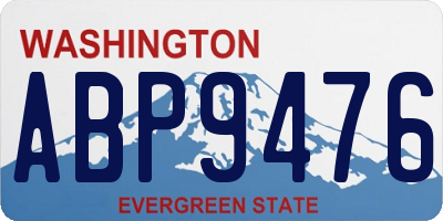 WA license plate ABP9476