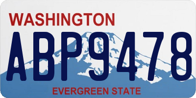WA license plate ABP9478