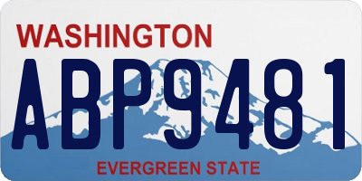 WA license plate ABP9481