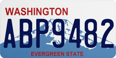 WA license plate ABP9482