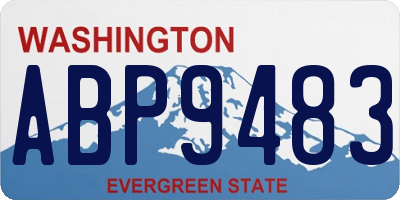 WA license plate ABP9483