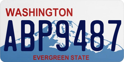 WA license plate ABP9487
